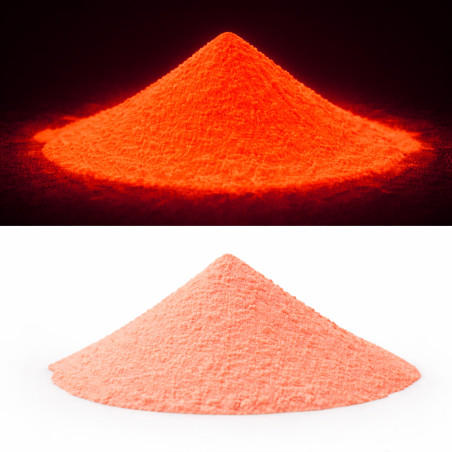 Pigment fosforescent rosu care lumineaza orange