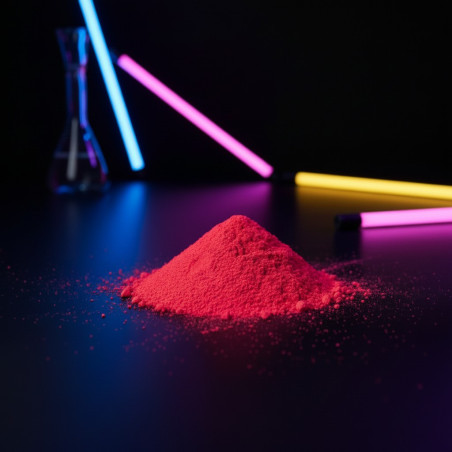 Pigment fosforescent rosu care lumineaza orange