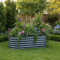Strat inaltat gradina 160x80x45 cm, otel galvanizat rezistent la coroziune, jardiniera metalica pentru legume si flori