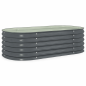 Strat inaltat gradina 160x80x45 cm, otel galvanizat rezistent la coroziune, jardiniera metalica pentru legume si flori