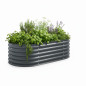 Strat inaltat gradina 160x80x45 cm, otel galvanizat rezistent la coroziune, jardiniera metalica pentru legume si flori