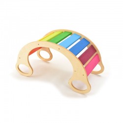 Balansoar rocker din lemn, placa de echilibru, multifunctional, multicolor