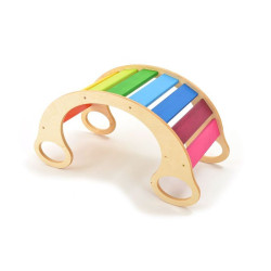 Balansoar rocker din lemn, placa de echilibru, multifunctional, multicolor