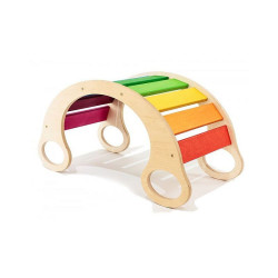 Balansoar rocker din lemn, placa de echilibru, multifunctional, multicolor
