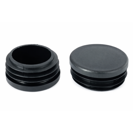 Capac teava rotunda 16 mm - polietilena, negru, pentru gard, structuri metalice