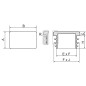 Capac teava rectangulara metalica 20x30 mm, PE, pentru garduri si structuri metal