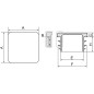 Capac din plastic pentru profil patrat de gard, 10x10 mm, negru Capac din plastic pentru profil patrat de gard, 10x10 mm, negru