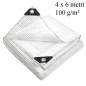 Prelata acoperire, impermeabila, 4x6 m, 100 g/mp, inele otel 12 mm, rezistenta la inghet Prelata acoperire, impermeabila, 4x6 m, 100 g/mp, inele otel 12 mm, rezistenta la inghet