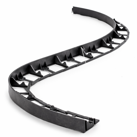 Separator gazon inaltime 4.5 cm, lungime 100 cm, 6 gauri prindere, negru