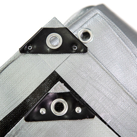 Prelata ranforsata 260 g/mp, 6x8 m, impermeabila, rezistenta la inghet, UV+, PE