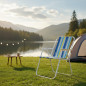 Scaun plaja pliabil, scaun camping metalic, usor, portabil, 58x52x73 cm, maxim 80 kg