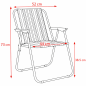 Scaun plaja pliabil, scaun camping metalic, usor, portabil, 58x52x73 cm, maxim 80 kg