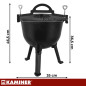 Ceaun din fonta, cu capac, picioare detasabile, capacitate 10 litri, inaltime 46.5 cm