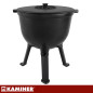 Ceaun din fonta, cu capac, picioare detasabile, capacitate 10 litri, inaltime 46.5 cm