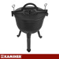 Ceaun din fonta, cu capac, picioare detasabile, capacitate 10 litri, inaltime 46.5 cm