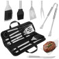 Set 6 ustensile pentru gratar, husa depozitare, otel inoxidabil Set 6 ustensile pentru gratar, husa depozitare, otel inoxidabil