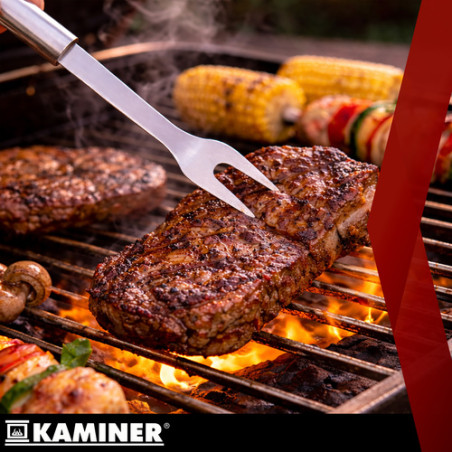 Set 6 ustensile pentru gratar, husa depozitare, otel inoxidabil