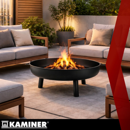 Semineu de gradina, diametru 79.5 cm, vatra foc, 3 picioare sustinere