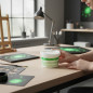 Vopsea glow in the dark fosforescenta, luminescenta, transparenta care lumineaza verde