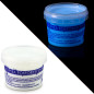 Vopsea glow in the dark fosforescenta, luminescenta, transparenta care lumineaza albastru