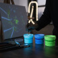 Vopsea glow in the dark fosforescenta, luminescenta, transparenta, set 3 culori