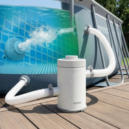 Pompa filtrare apa piscina, capacitate 1250 l/h, cartus tip H, piscine 183-305 cm