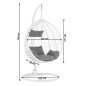 Fotoliu suspendat tip cuib,structura otel, alb/gri, 103x107x195 cm, fara perne, RESIGILAT Fotoliu suspendat tip cuib,structura otel, alb/gri, 103x107x195 cm, fara perne, RESIGILAT