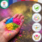 Set pudra Holi, 6 pachete de 100 grame, culori intense, party si festival Set pudra Holi, 6 pachete de 100 grame, culori intense, party si festival