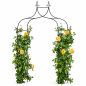Pergola decorativa de gradina, constructie metalica, stil gothic, 240x128x37 cm