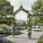 Pergola decorativa de gradina, constructie metalica, stil gothic, 240x128x37 cm