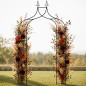 Pergola decorativa de gradina, constructie metalica, stil gothic, 240x128x37 cm