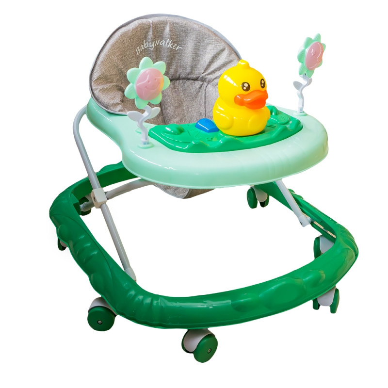 Premergator cu jucarii, reglare inaltime 4 pozitii, 8 roti multidirectionale, sarcina maxima 12 kg