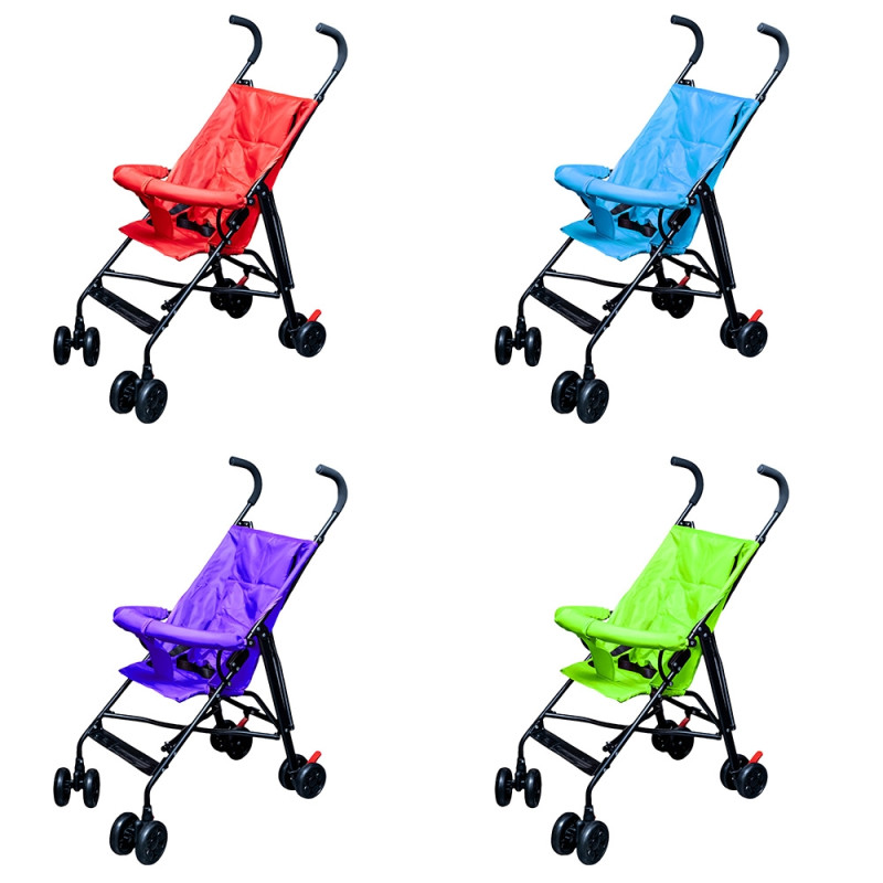 Carucior sport pliabil, 4 roti duble, sistem franare, parasolar pliabil, centura siguranta