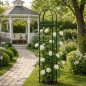 Pergola metalica gradina 197x40 cm, suport plante cataratoare, montaj usor