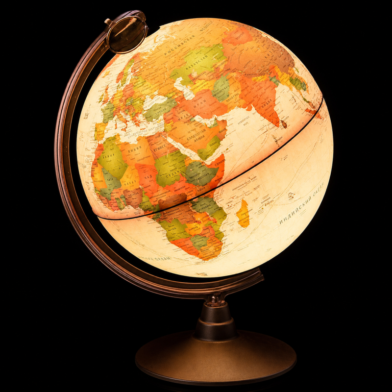 Glob geografic Marco Polo iluminat 25 cm