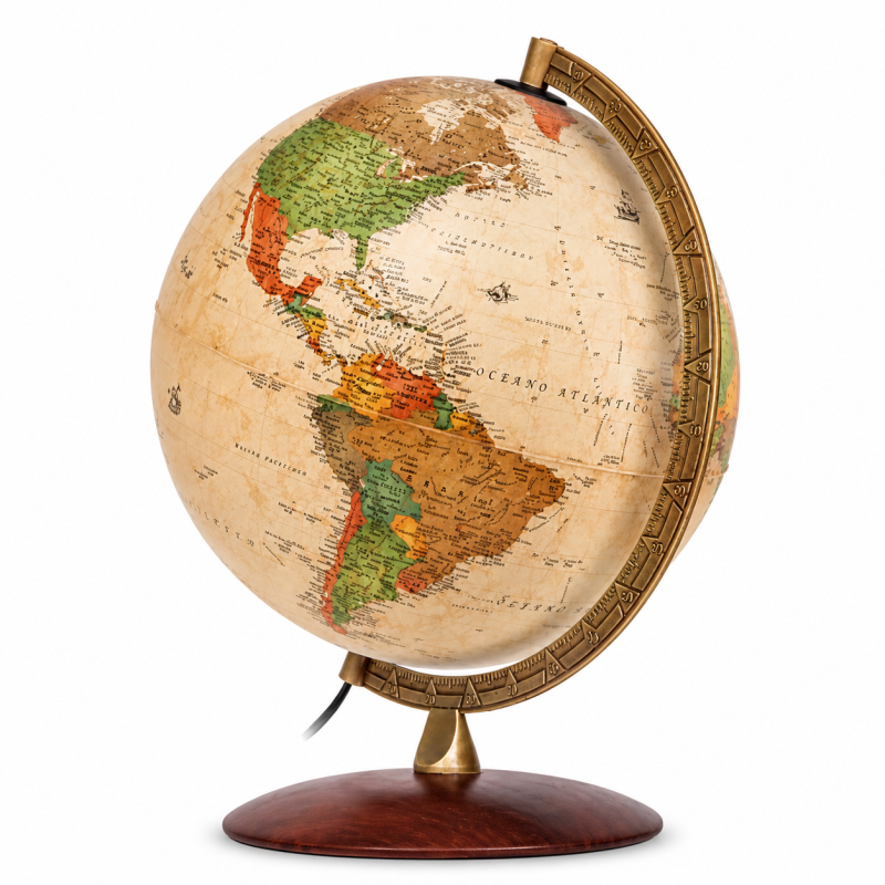 glob pamantesc Glob pamantesc iluminat Antiquus, cartografie politica, 30 cm