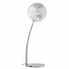 Glob pamantesc iluminat Stem Reflection, 30 cm, alb si gri