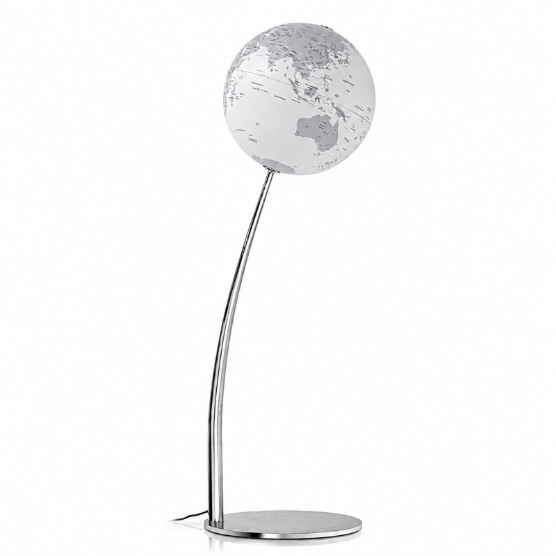 glob pamantesc Glob pamantesc iluminat Stem Reflection, 30 cm, alb si gri