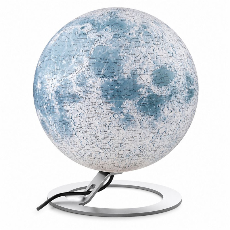 glob personalizat Glob Luna iluminat, 30 cm, detalii topografice, National Geographic
