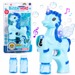 Pistol baloane de sapun Unicorn, muzica si lumini, alimentare cu baterii