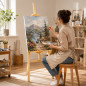Sevalet pictura, pliabil, inaltime ajustabila, 175 x 50 cm, lemn Sevalet pictura, pliabil, inaltime ajustabila, 175 x 50 cm, lemn