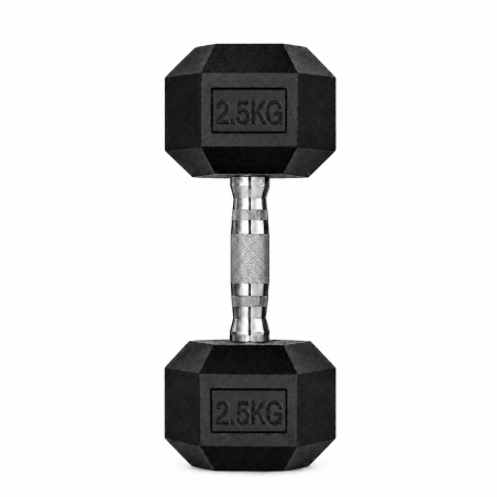 Gantera hexagonala premium 2.5 kg, rezistenta si stabila, antrenamente complete