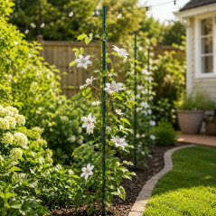 Arac sustinere plante, suport stabil pentru gradina, 150 cm, diametru 11 mm, verde