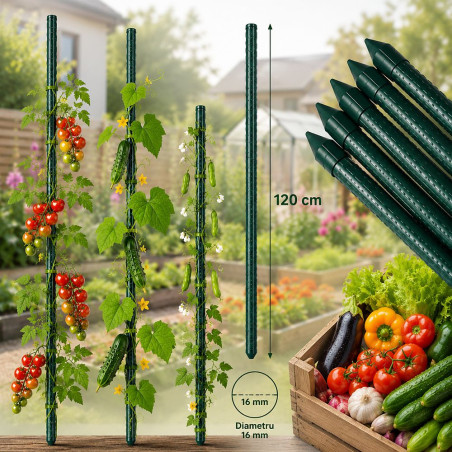 Suport pentru plante si pomi tineri, arac 120 cm, diametru 16 mm, utilizare universala