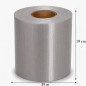 Rola banda opacizare gard PVC, 19 cm x 35 m, 20 clipsuri montaj, 450 g/mp, gri