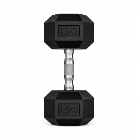 Gantera profesionala 7.5 kg hexagonala, grip ergonomic, sala si home gym