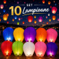 Lampioane zburatoare colorate - set 10 bucati clasice Lampioane zburatoare colorate - set 10 bucati clasice