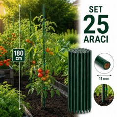 Araci gradina - suport vertical 180 cm, diametru 11 mm, set 25 bucati