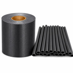 Banda opacizare gard, 19 cm x 35 metri, PVC, 450 g/mp, 20 clipsuri, gri antracit