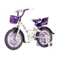 Bicicleta pentru copii, 16 inch, roti ajutatoare, scaun papusi, cos frontal, manere cauciucate, mov BLACKBERRY RESIGILAT Bicicleta pentru copii, 16 inch, roti ajutatoare, scaun papusi, cos frontal, manere cauciucate, mov BLACKBERRY RESIGILAT